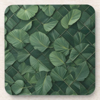 Verdant Rhythm: Tropical Leaf Grid
