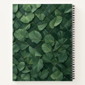 Verdant Rhythm: Tropical Leaf Grid Notizblock (Rückseite)