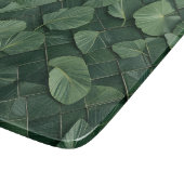 Verdant Rhythm: Tropical Leaf Grid Schneidebrett (Ecke)