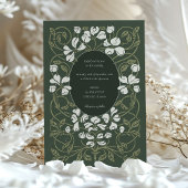 Verdant Romance Art Nouveau Wedding Einladung