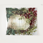 Verdant Romance Custom Wedding Background Wandteppich (Vorderseite (Horizontal))