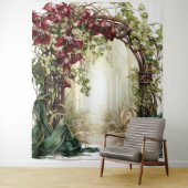 Verdant Romance Custom Wedding Background Wandteppich (Beispiel)