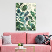 Verdant Sophisticiness - Tropische Blätter Leinwanddruck (Insitu (Wohnzimmer))