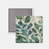 Verdant Sophisticiness - Tropische Blätter Magnet (Vorderseite/Rückseite)