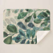 Verdant Sophisticiness - Tropische Blätter Sherpadecke (Vorderseite (Horizontal))