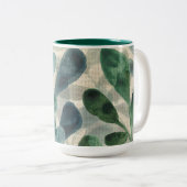 Verdant Sophisticiness - Tropische Blätter Zweifarbige Tasse (VorderseiteRechts)