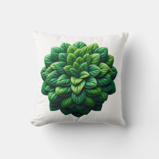 Verdant Spiral Bloom Kissen