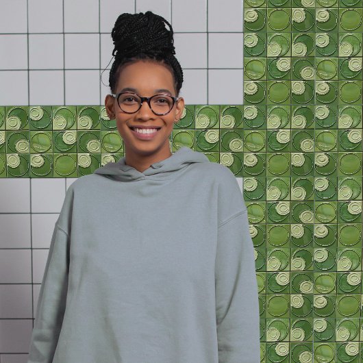 Verdant Swirl Imitats Relief Keramik Tile Fliese