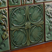 Verdant Symphony Art Nouveau Keramik Tile Fliese