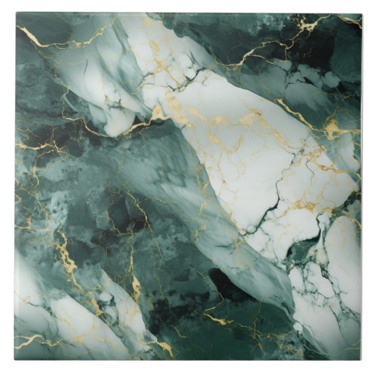 Verdant Vein Gold Marbella Tile Fliese (Vorderseite)