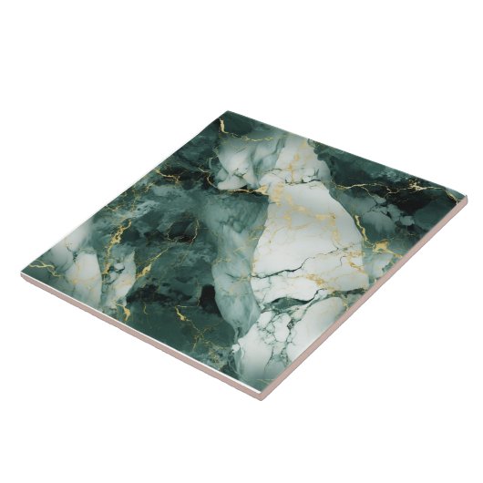 Verdant Vein Gold Marbella Tile Fliese (Seite)