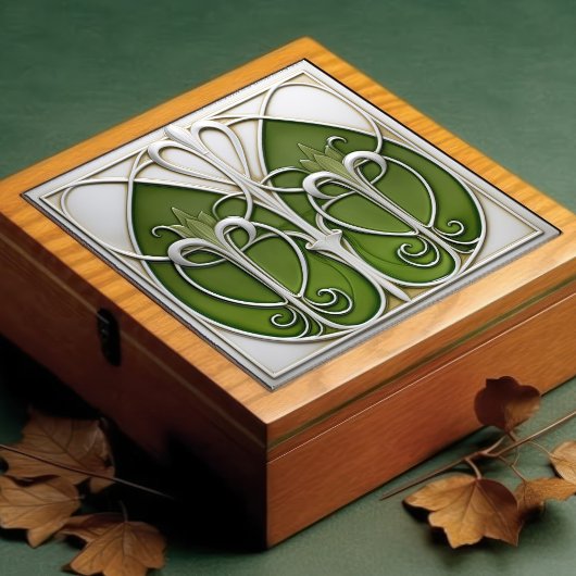 Verdant Vines Art Nouveau Fliese