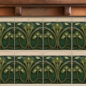 Verdant Vines: Jugendstil-Revival Fliese