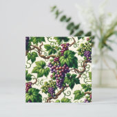 Verdant Vineyard Bliss: Ein Tapestry von Grapevine Einladung (Stehend Vorderseite)