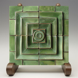 Verdant Visions Geometrische Keramik Tile Fliese