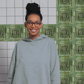 Verdant Visions Geometrische Keramik Tile Fliese