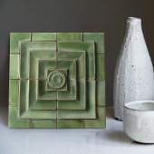 Verdant Visions Geometrische Keramik Tile Fliese