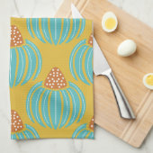 Verdant Whimsy Bud Yellow Geschirrtuch (Viertel Falte)