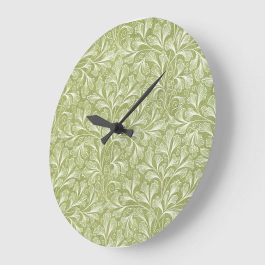 Verdant Whimsy Floral Wall Clock Große Wanduhr (Winkel)