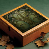 Verdant Whirls Art Nouveau Keramik Tile Fliese
