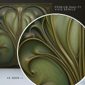 Verdant Whirls Art Nouveau Keramik Tile Fliese