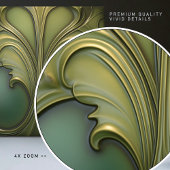 Verdant Whirls Art Nouveau Keramik Tile Fliese