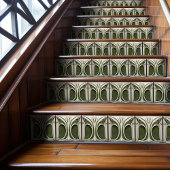 Verdant Whisper Art Nouveau Keramik Tile Fliese