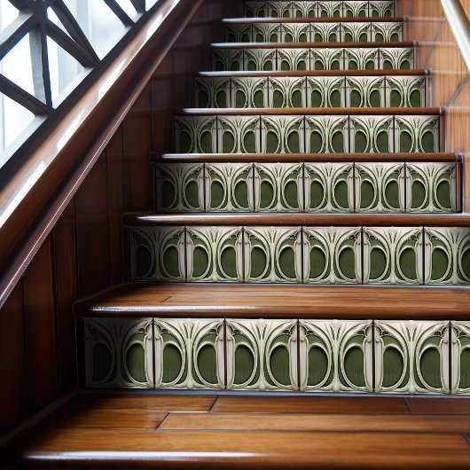 Verdant Whisper Art Nouveau Keramik Tile Fliese