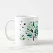 Verdant Whispers Chickadee Kaffeetasse (Links)