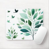 Verdant Whispers Chickadee Mousepad (Mit Mouse)