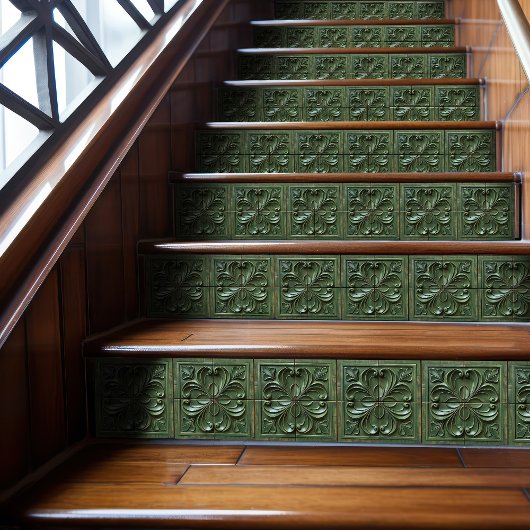 Verdant Wirbel Art Nouveau Keramik Tile Quads Fliese