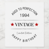 Verdauliches Geburtsweinetikett Weinetikett (Einzelnes Label)