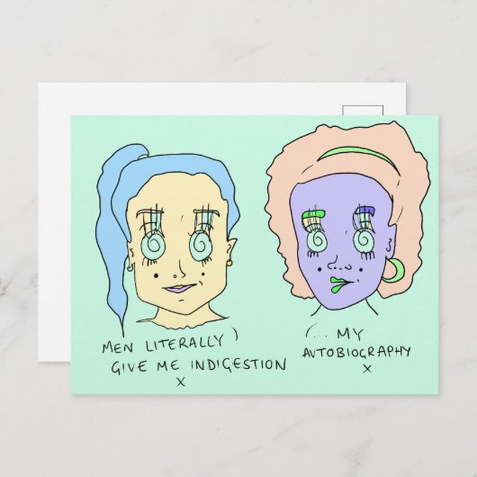 Verdauungsstörungen | Postkarte | (Vorne/Hinten)