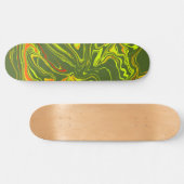 Verde con amarillo en estilo mármol skateboard (Horizontal)