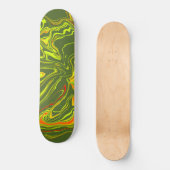 Verde con amarillo en estilo mármol skateboard (Vorderseite)