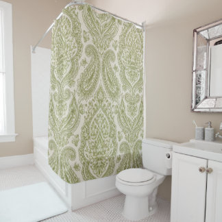 Verde Damask Duschvorhang