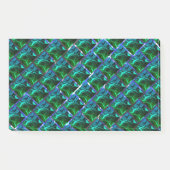 Verde esmeralda e curvas, sob grade niquelada? post-it klebezettel (Vorderseite)