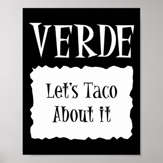 Verde - Hot Packet Halloween Taco Kostüm Poster (Vorne)