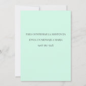 Verde Invitación de bautizo Einladung (Rückseite)