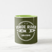 Verde River Arizona Kayaking Zweifarbige Tasse (Mittel)