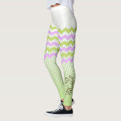 verde y blanco con zigzag leggings (Links)