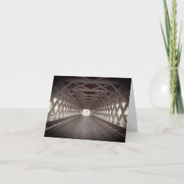 Verdeckte Brücke - Geometriekarte Dankeskarte