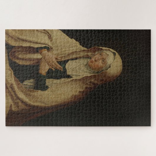 Verdeckte Jungfrau Mary (von Lucas van Leyden) Puzzle (Horizontal)