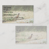 Verdeckte virginische Wachtel Visitenkarte (Vorne/Hinten)