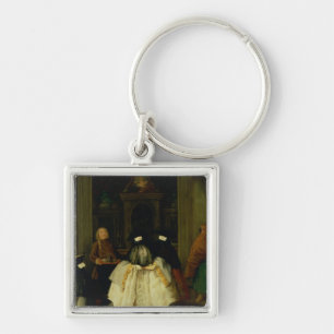 Verdeckte Zahlen in einem venezianischen Café Schlüsselanhänger