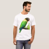 Verdeckter Lovebird-Grün-T - Shirt (Vorne ganz)