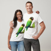 Verdeckter Lovebird-Grün-T - Shirt (Unisex)