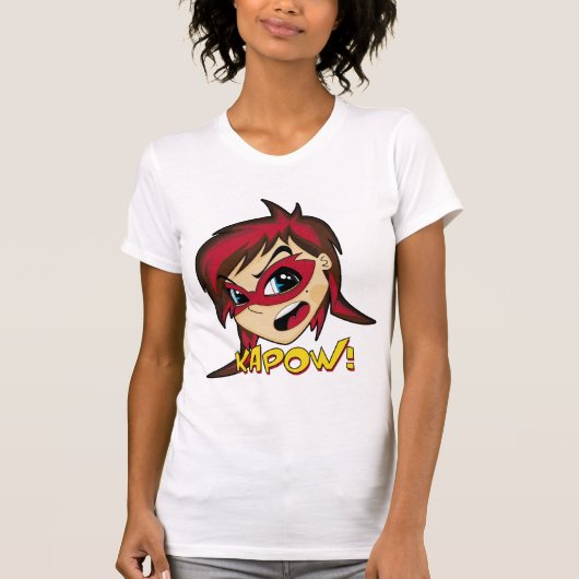 Verdeckter Superhero-Mädchen-T - Shirt (Vorderseite)