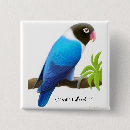 Verdecktes Lovebird-Button Button (Vorderseite)