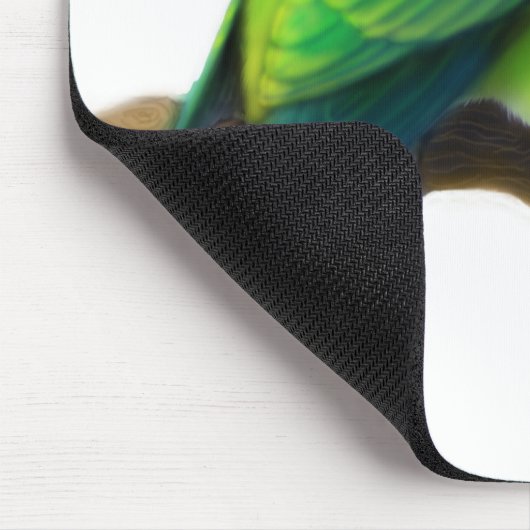 Verdecktes Lovebird-Grün Mousepad (Ecke)